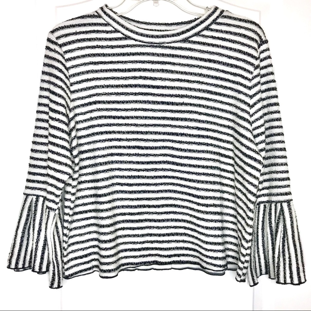 NWOT Black and White Striped Sweater
